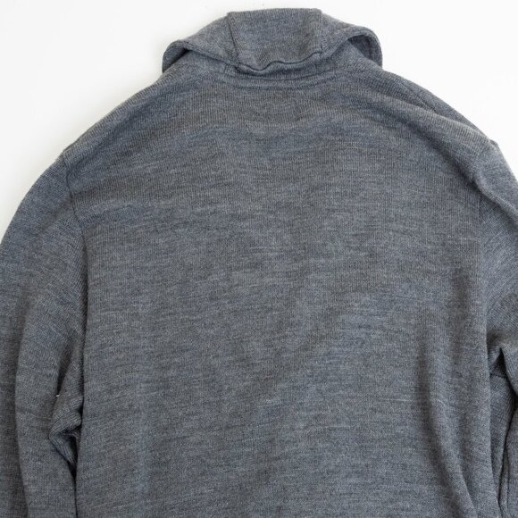 Outclass Shawl Collar Cardigan Gray Wool Blend Pockets Large - Picture 10 of 13